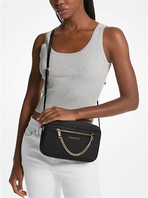 michael kors jet set small saffiano leather crossbody acorn|Michael Kors lg ew crossbody.